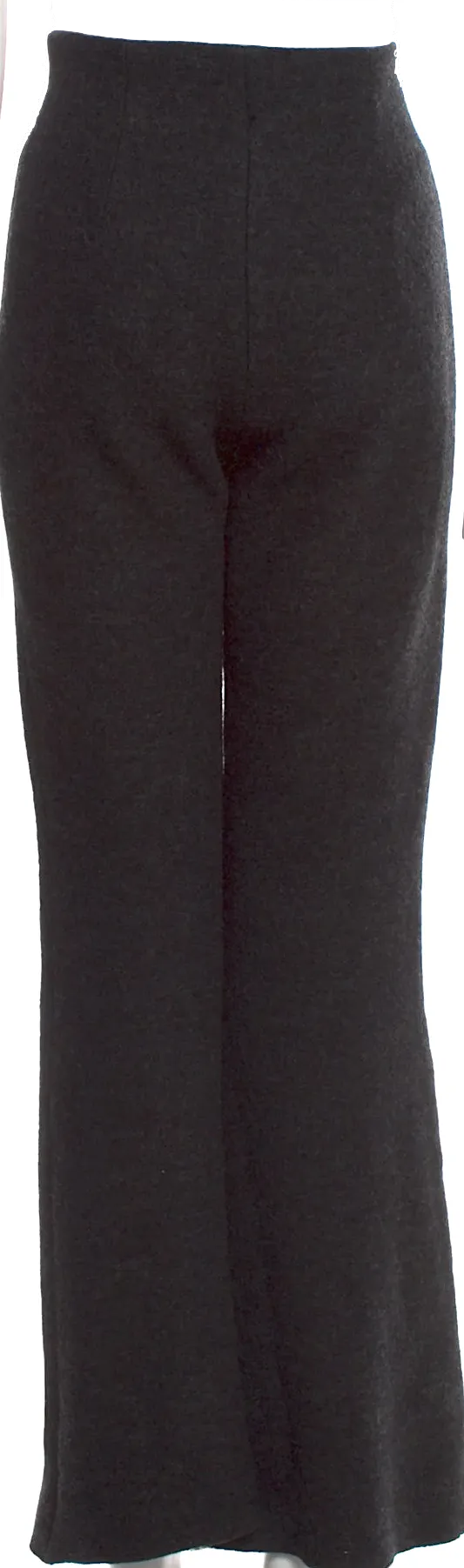 16ARLINGTON Black Virgin Wool Wide Leg Flare Pants