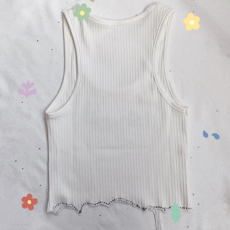 2000's Baby Girl Diamond Drip Crop