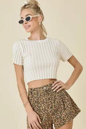 Abby Striped Crop Top