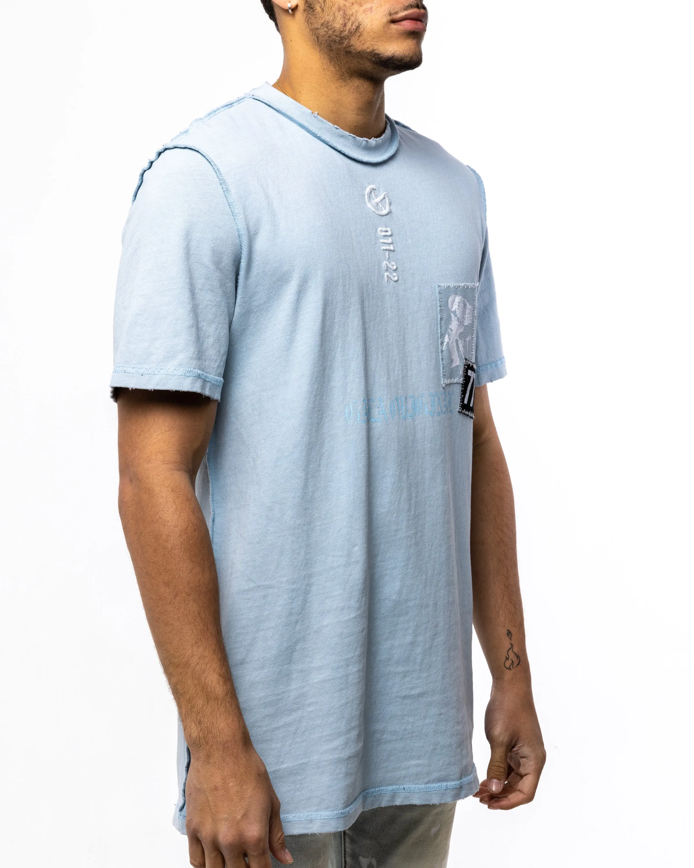 ADAPT OR DIE T-SHIRT (SKY BLUE)