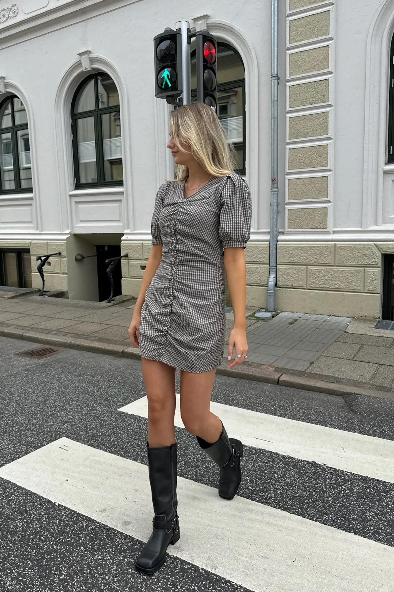 AliceIC Kjole - Sort Små Tern