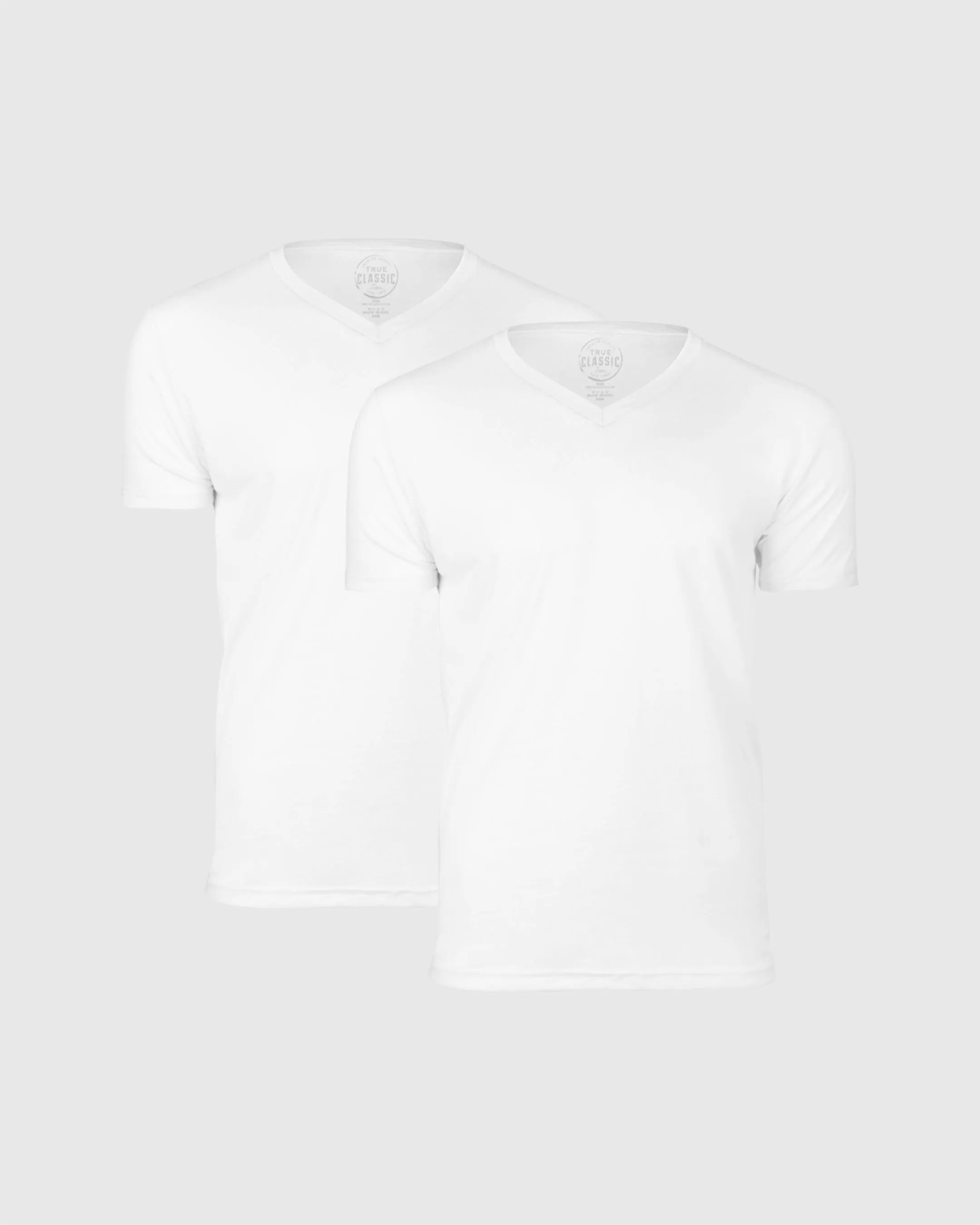 All White V-Neck 2-Pack