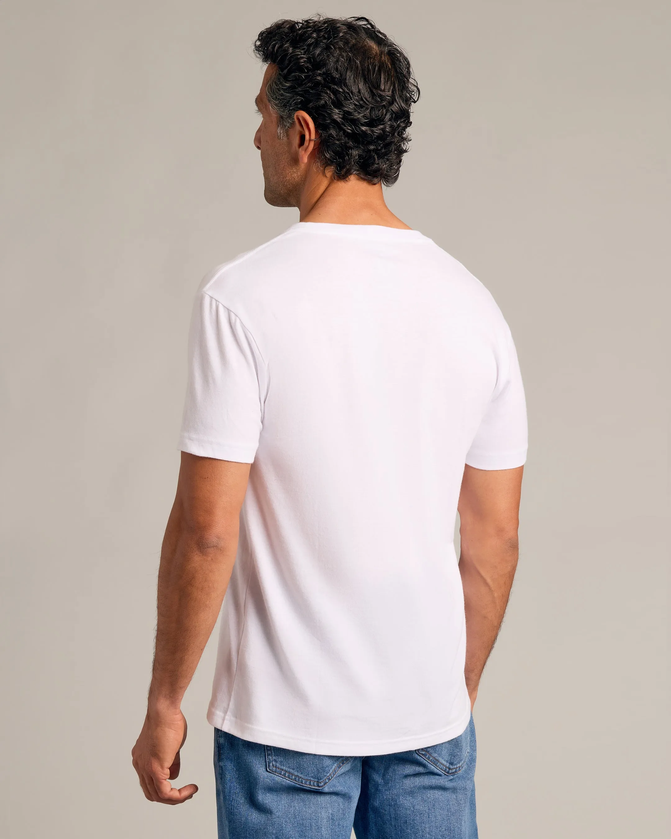 All White V-Neck 2-Pack