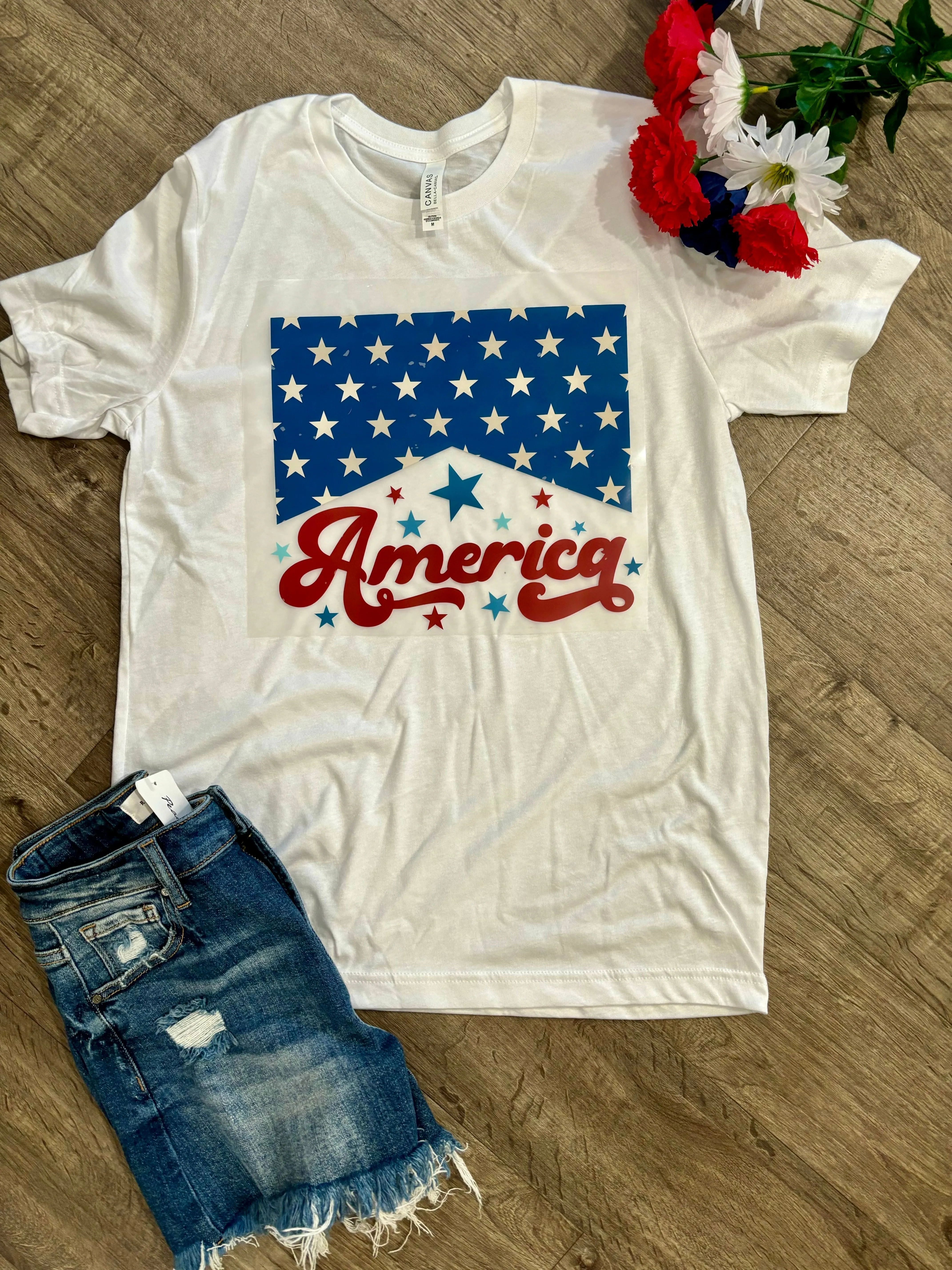 America Mineral Wash Graphic Tee