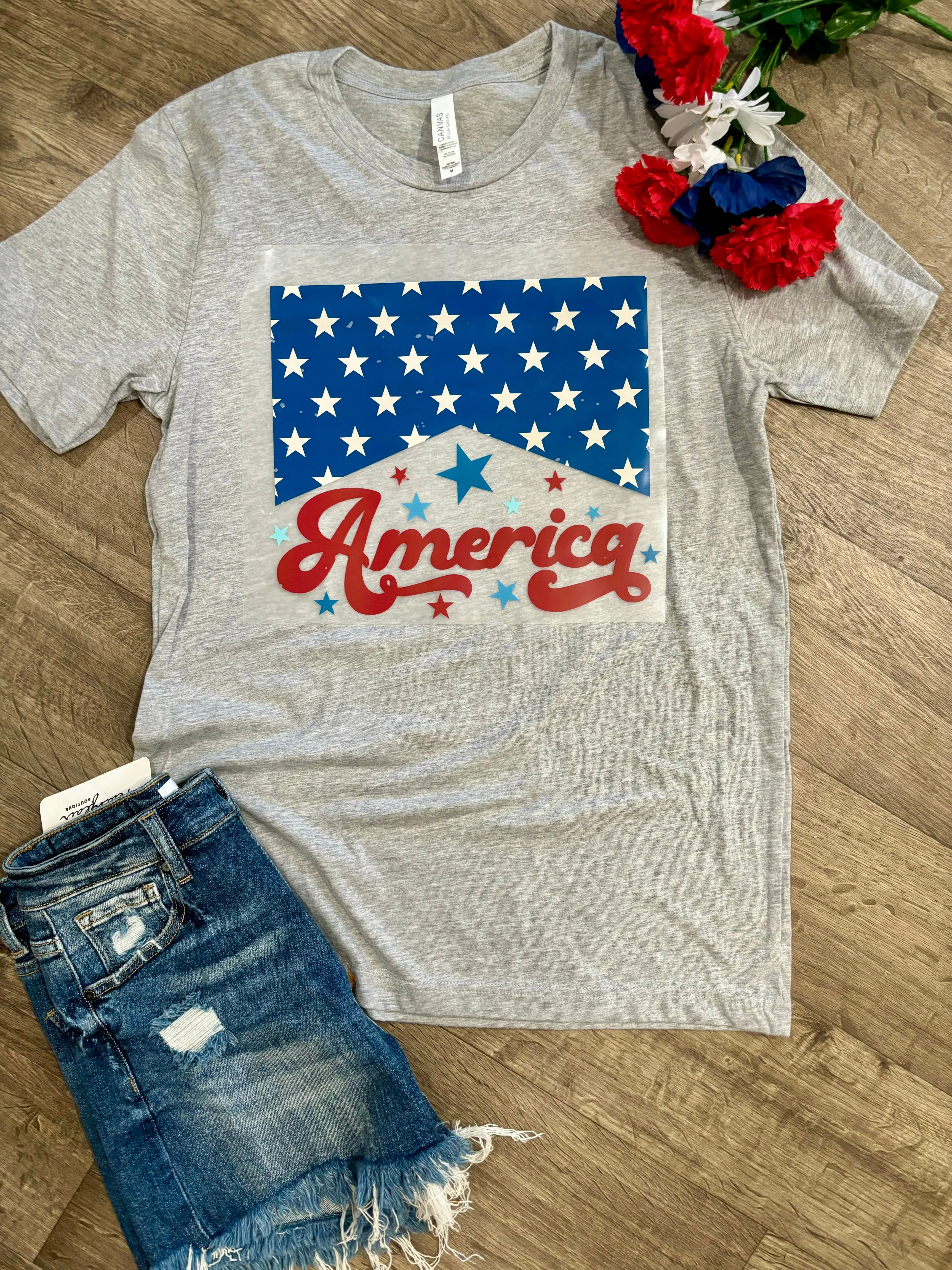 America Mineral Wash Graphic Tee