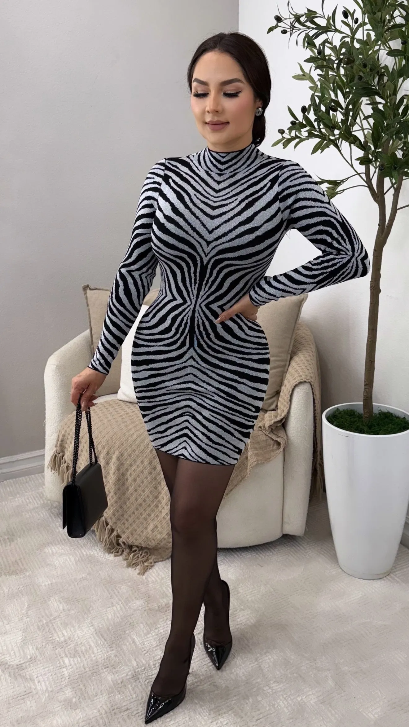 ANAHI SILVER  DRESS