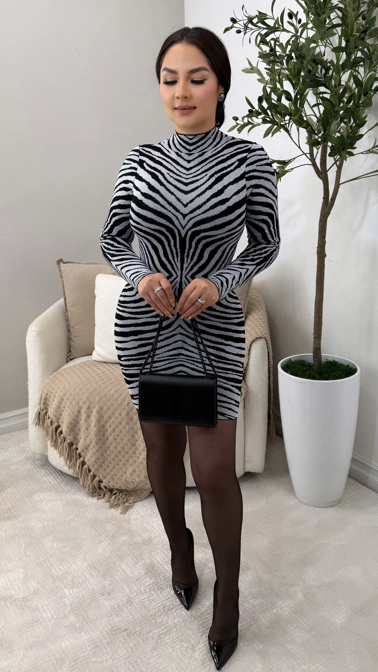 ANAHI SILVER  DRESS