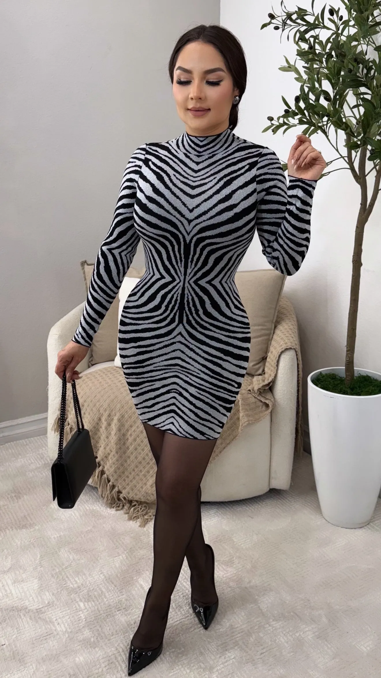 ANAHI SILVER  DRESS