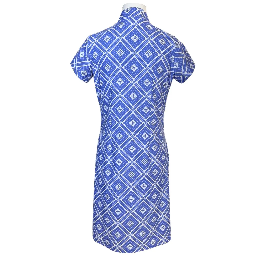 Annapolis Cap Sleeve Polo Dress in Tiki Bar Is Open Purple