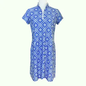 Annapolis Cap Sleeve Polo Dress in Tiki Bar Is Open Purple