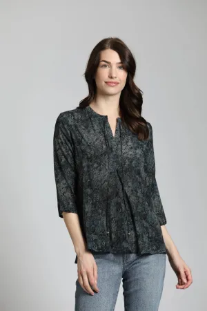APNY Dotted Floral Print - V Neck With Tassel