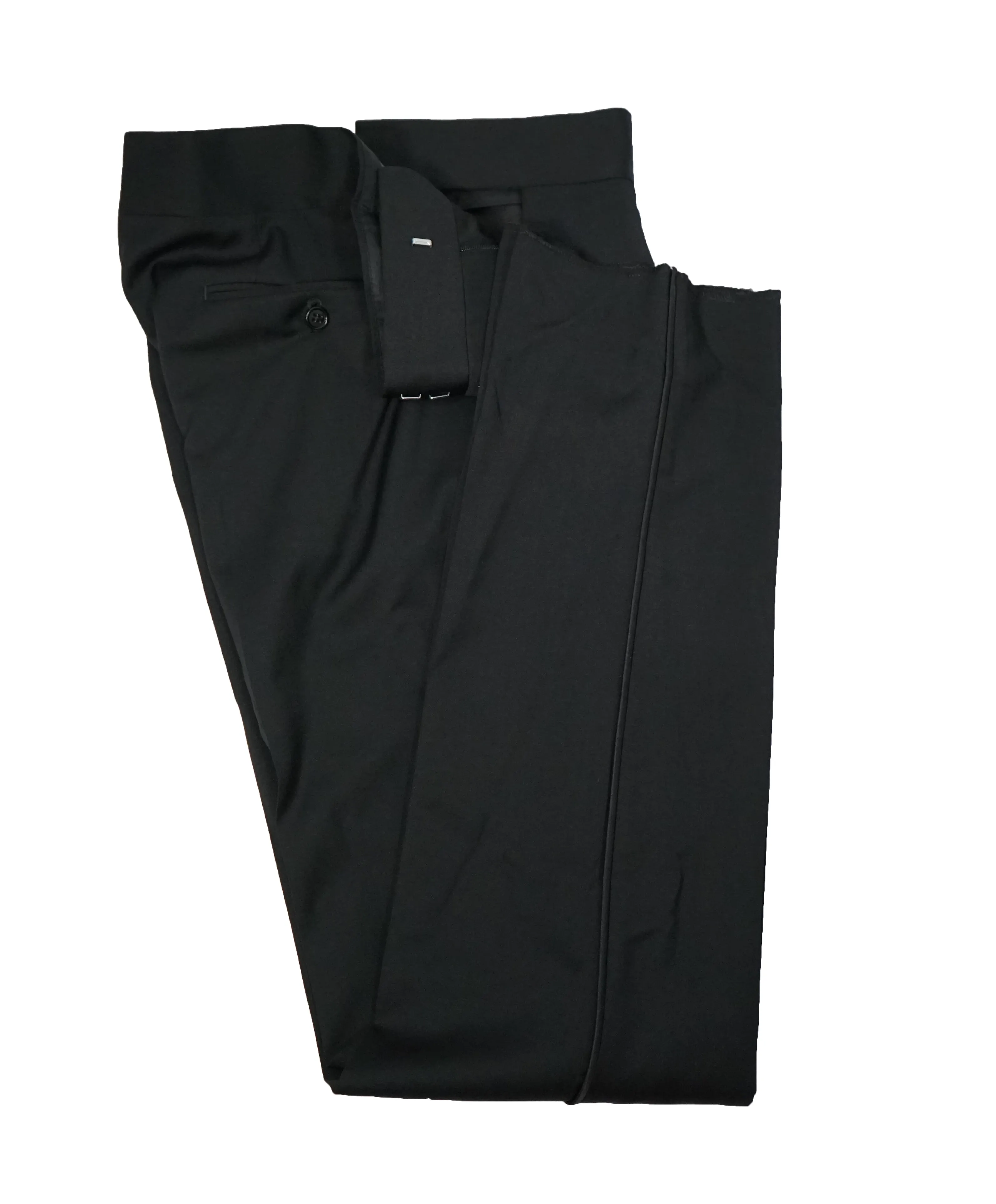 ARMANI COLLEZIONI - Black Peak Lapel 1-Button Satin Tuxedo - 38R