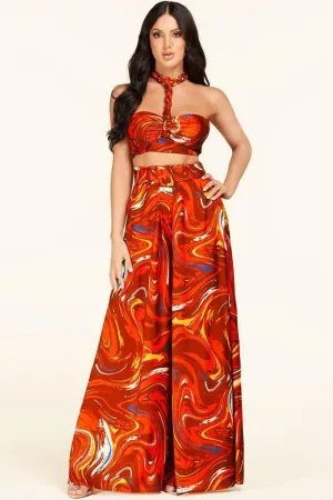 ARTWORK 2PC PALAZO PANT SET
