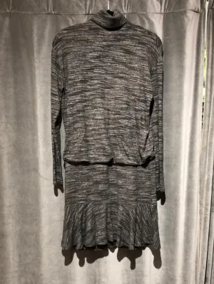 BAILEY 44 Grey Turtleneck Mini Dress with Ruffle Bottom