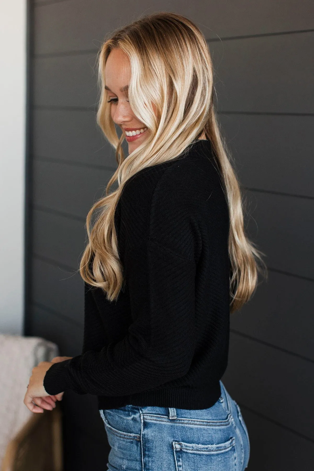 Be My Everything Knit Sweater- Black