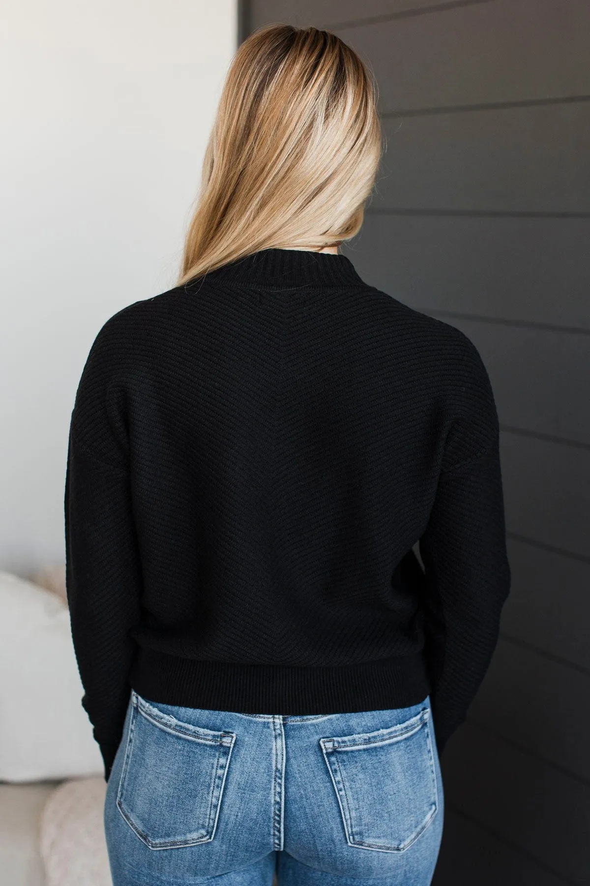 Be My Everything Knit Sweater- Black