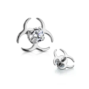 Biohazard Sparkle Dermal Anchor Top