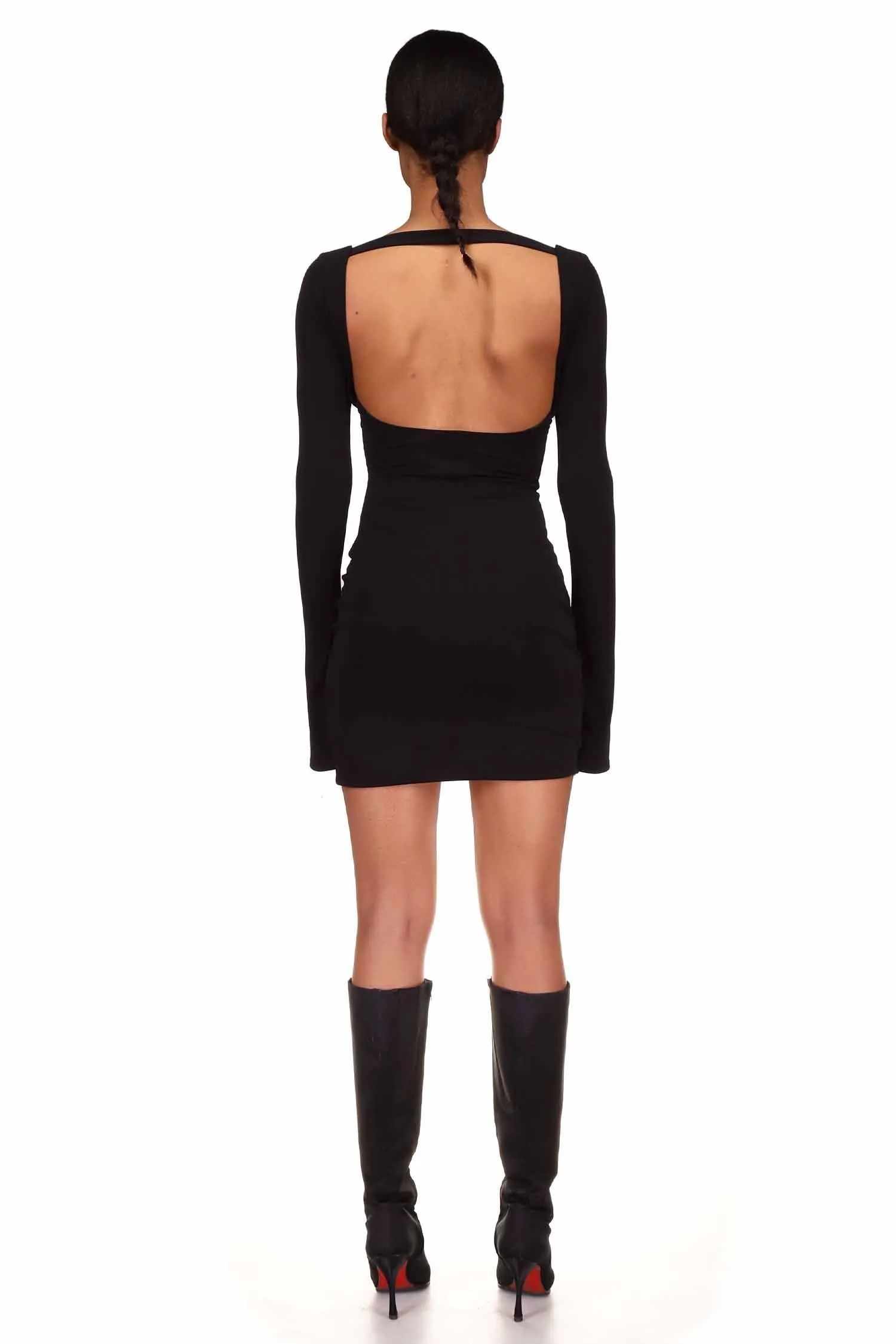 Black Cut Out Mini Dress