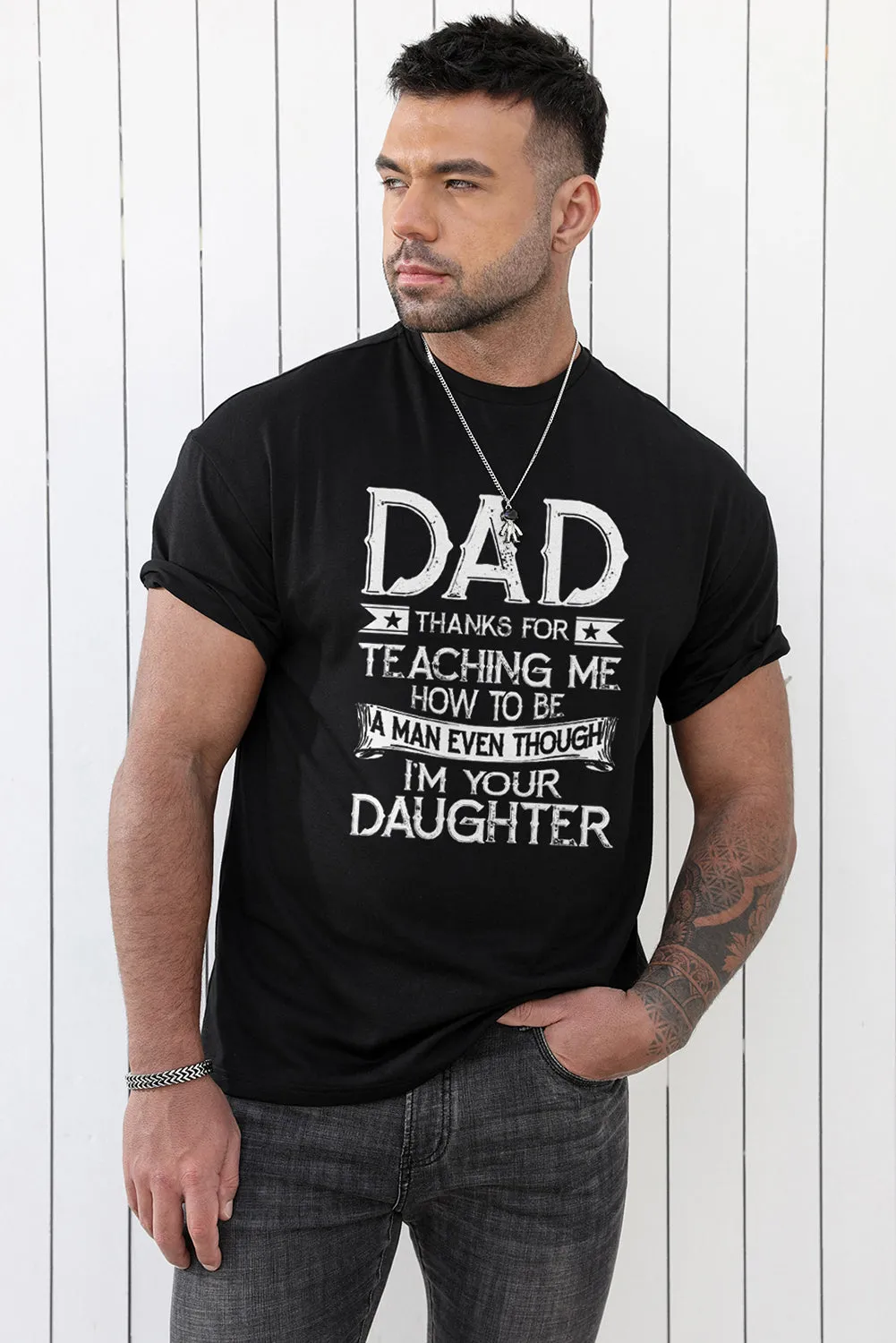 Black Dad And Daughter Funny Saying Mens T Shirt