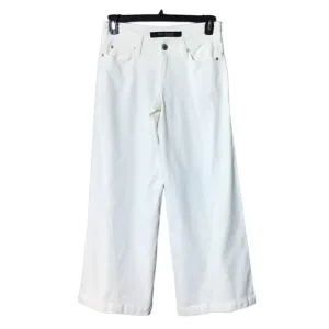Blue Pointe Linen Pants Women 9 Wide Leg Y2K Baggy Streetwear Beachy Emb…