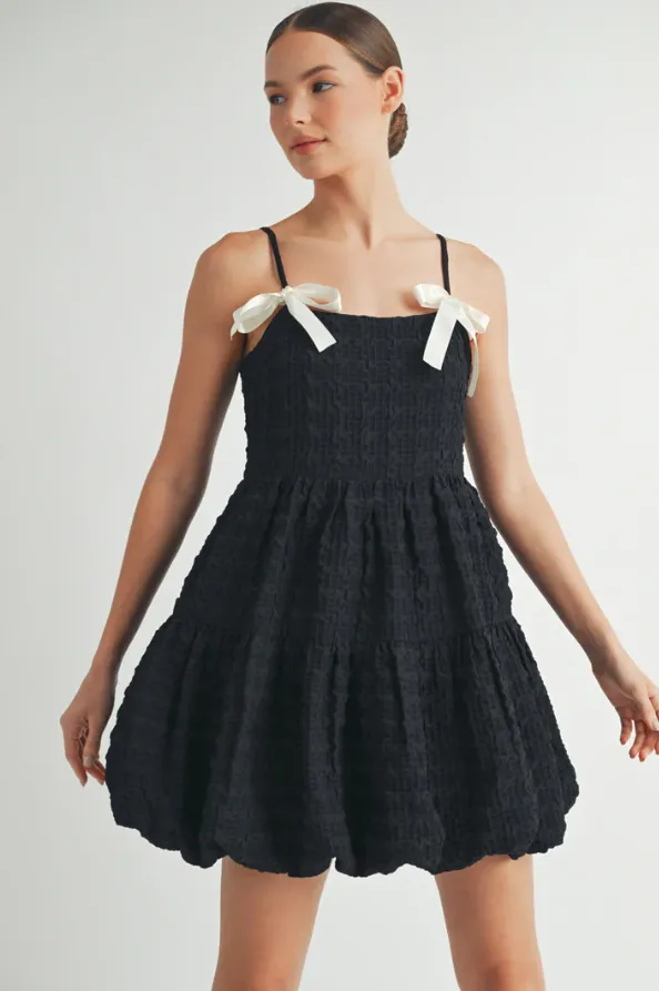 Bubble Mini w/ Bow Dress