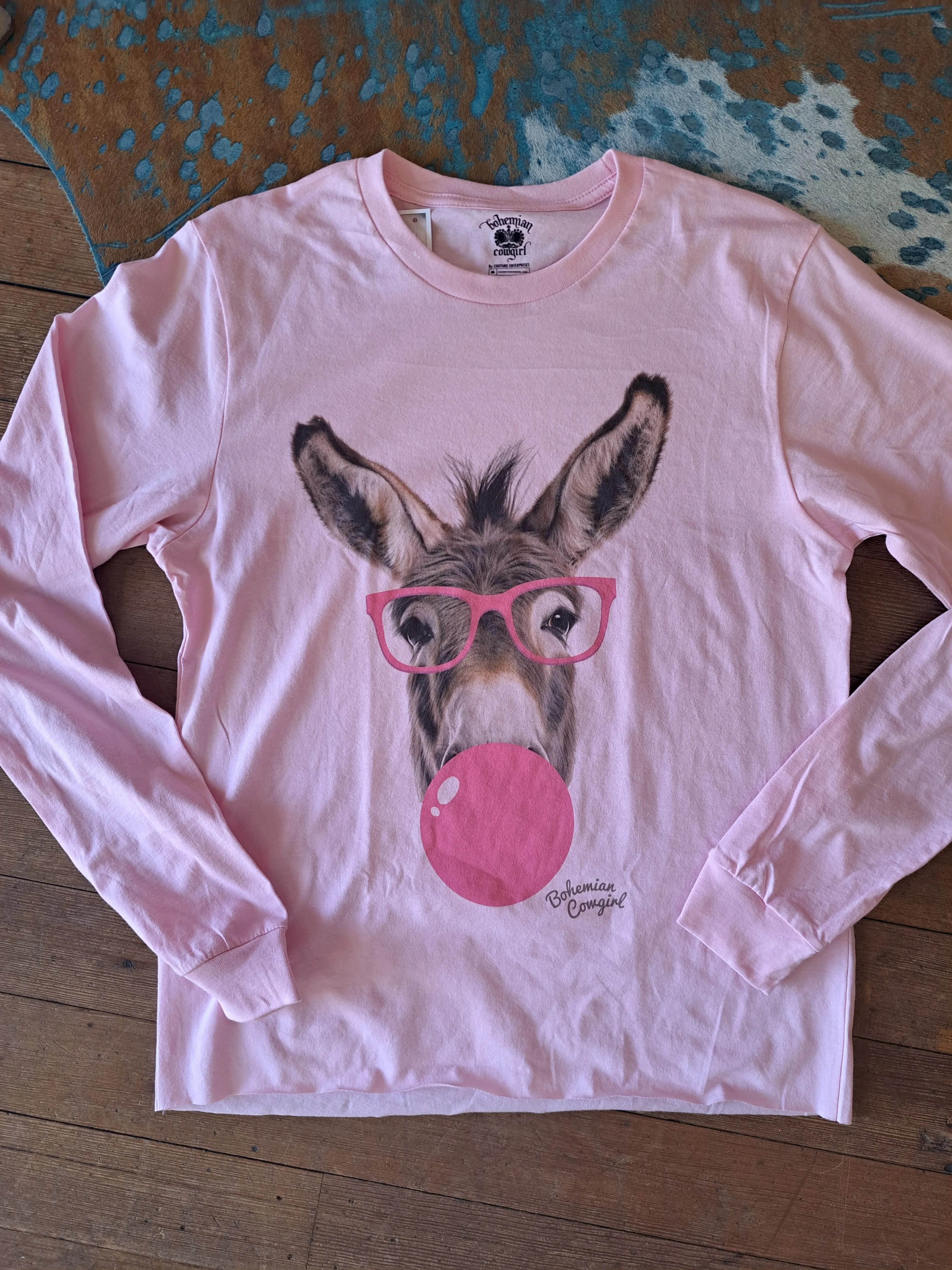 Bubblegum Donkey Long Sleeve Shirt - WS