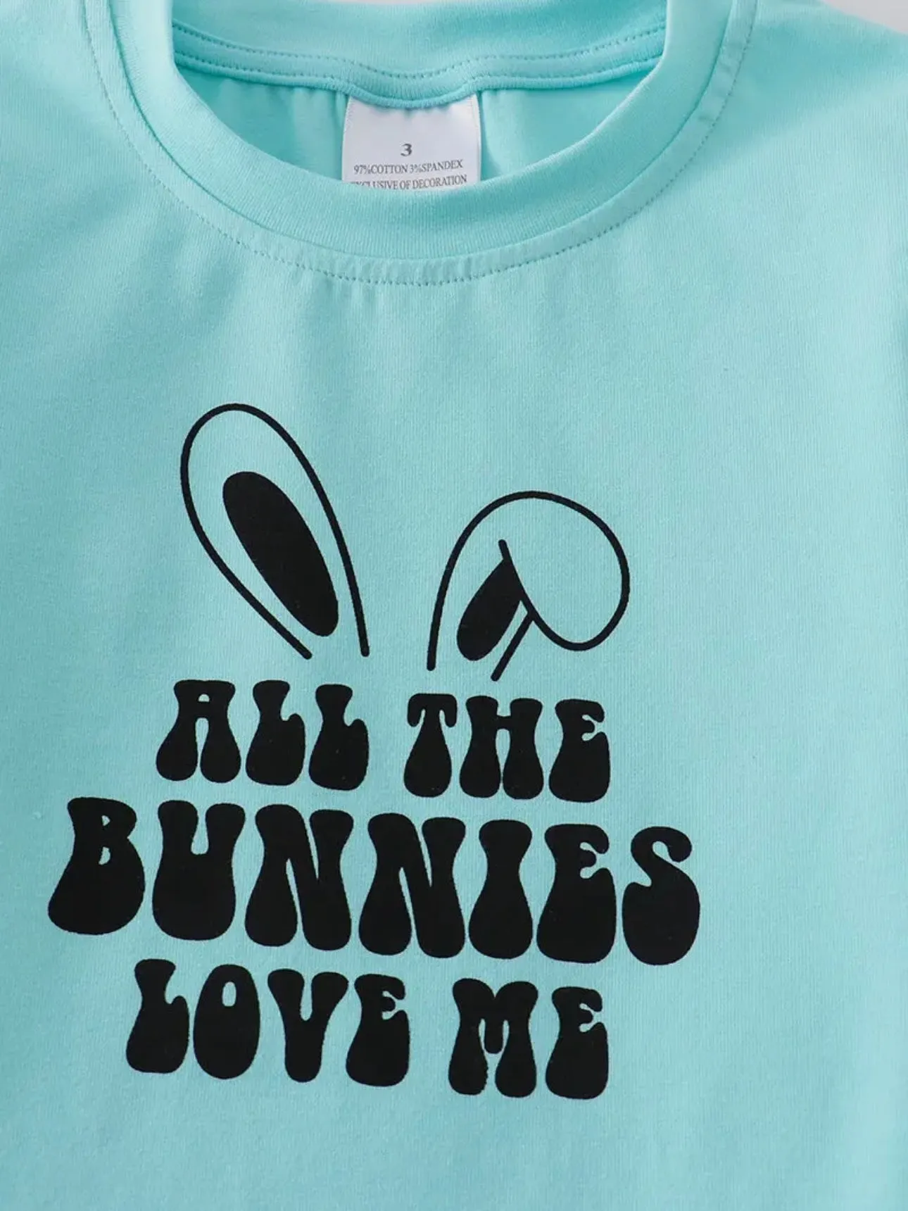 Bunnies Love Me Tee: Blue