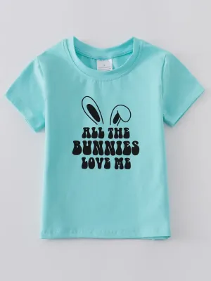 Bunnies Love Me Tee: Blue