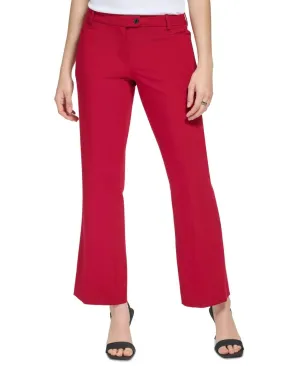 Calvin Klein Petites Modern Fit Tapered Leg Dress Pants Cranberry Red 6P