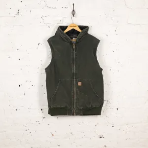 Carhartt Hooded Gilet Work Jacket - Green - XL