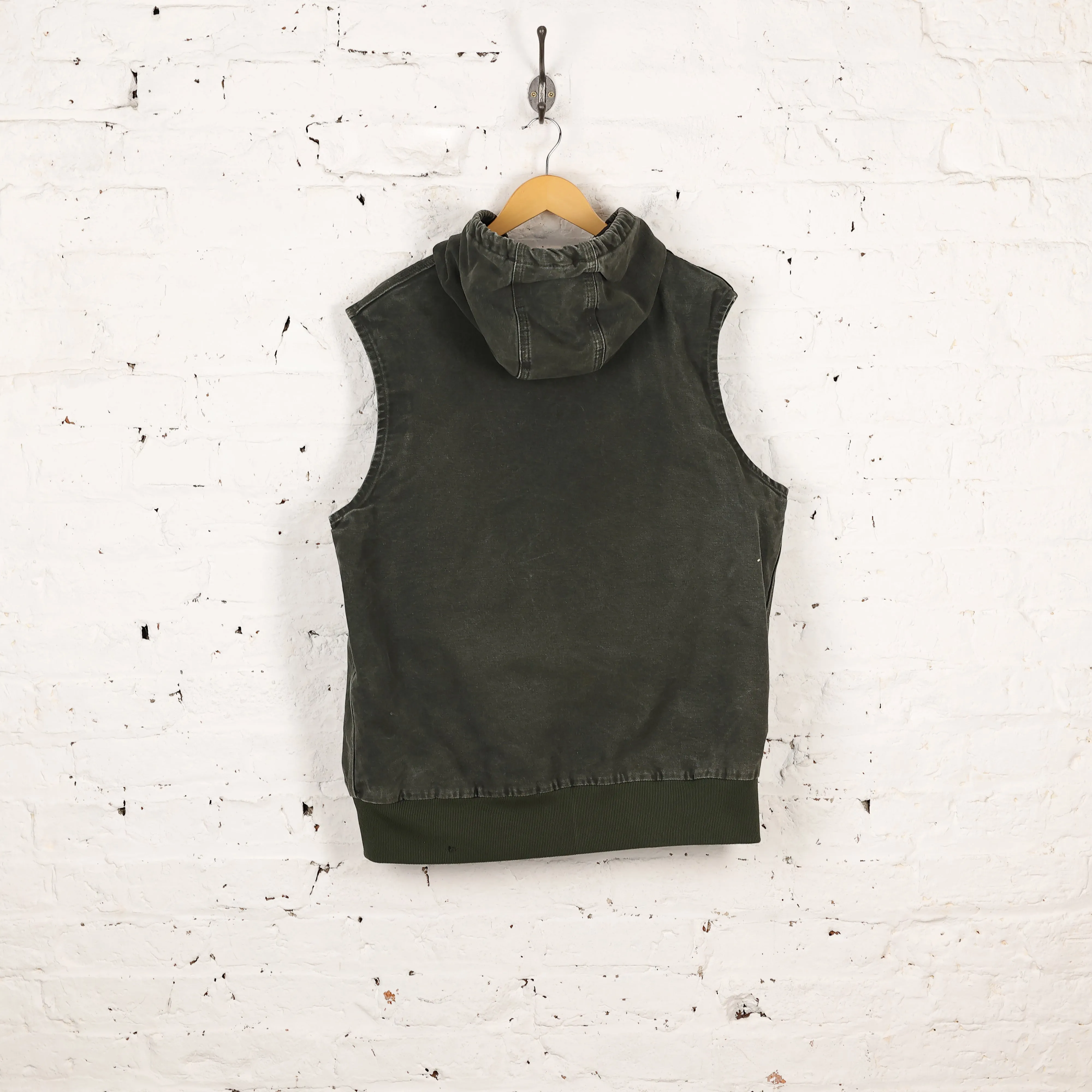 Carhartt Hooded Gilet Work Jacket - Green - XL
