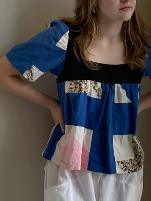 Carleen blue quilted top