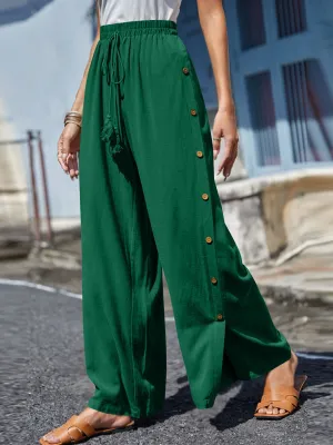 Catalina Full Size Tassel Wide Leg Pants