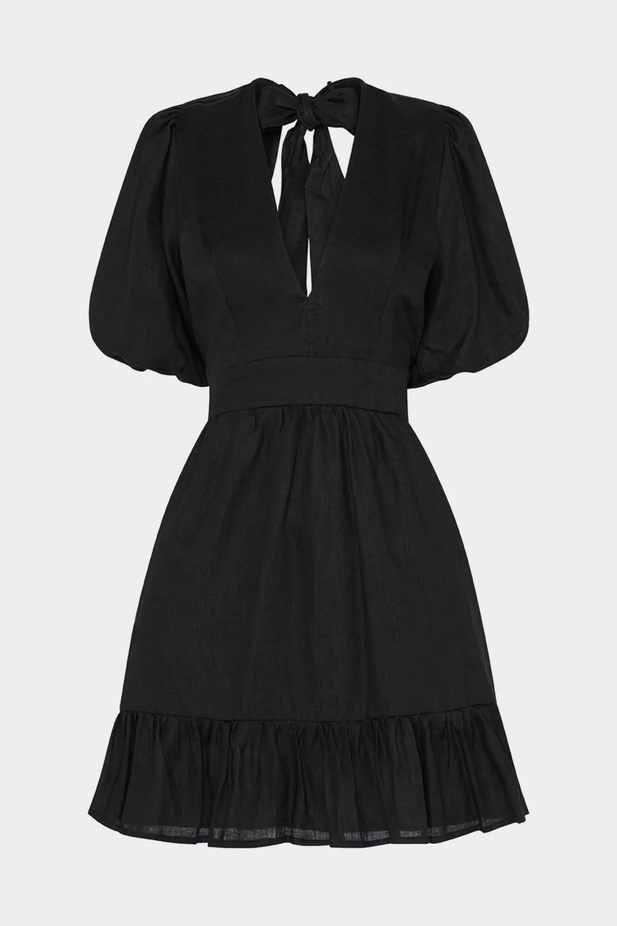 Catrina Mini Dress in Plain Black