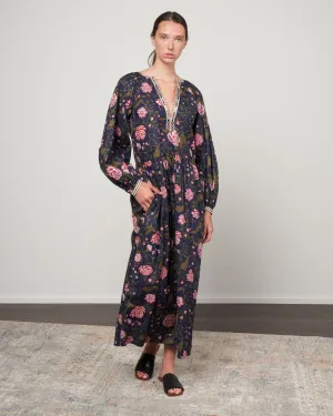celeste navy peony dress - navy navy peony