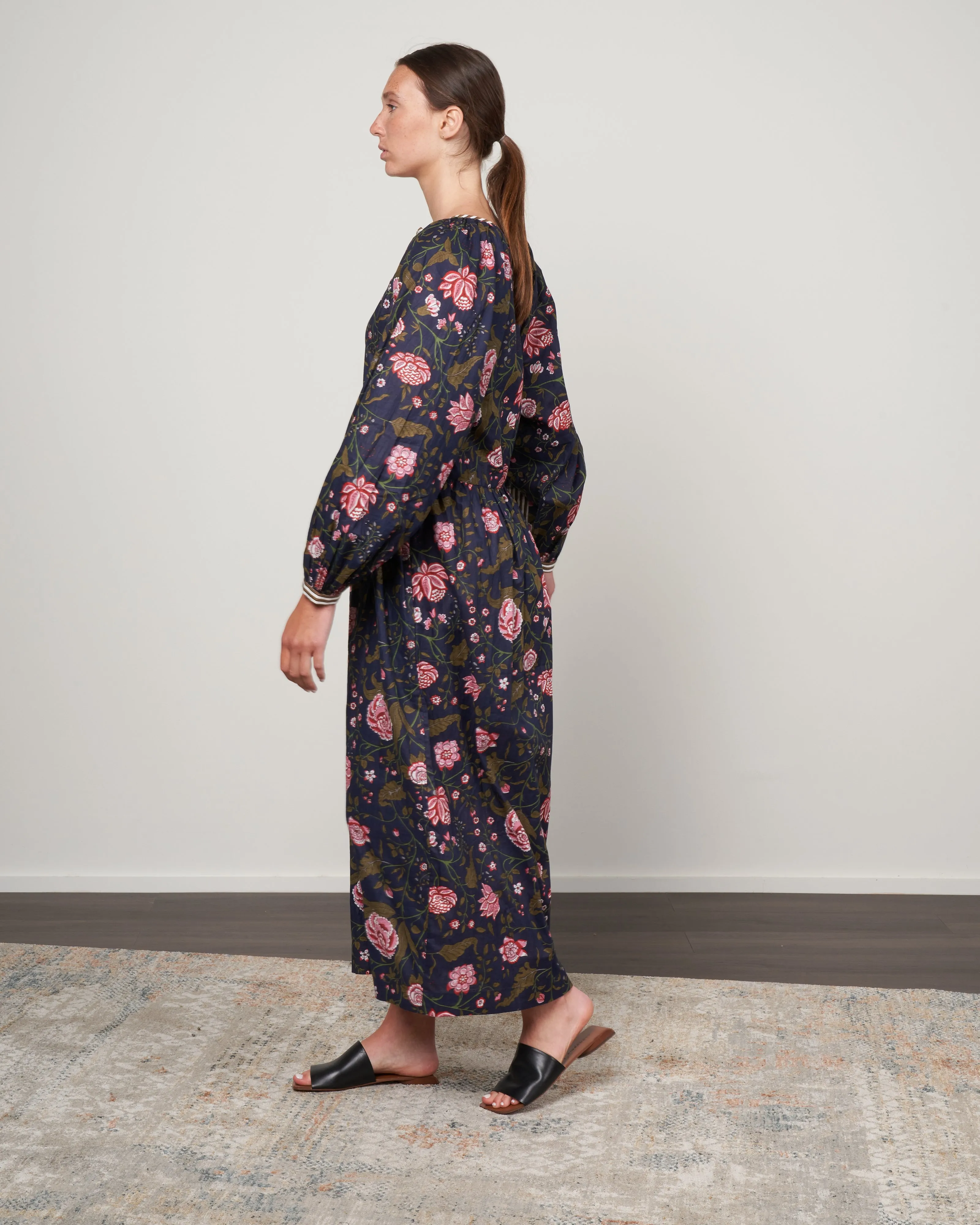 celeste navy peony dress - navy navy peony