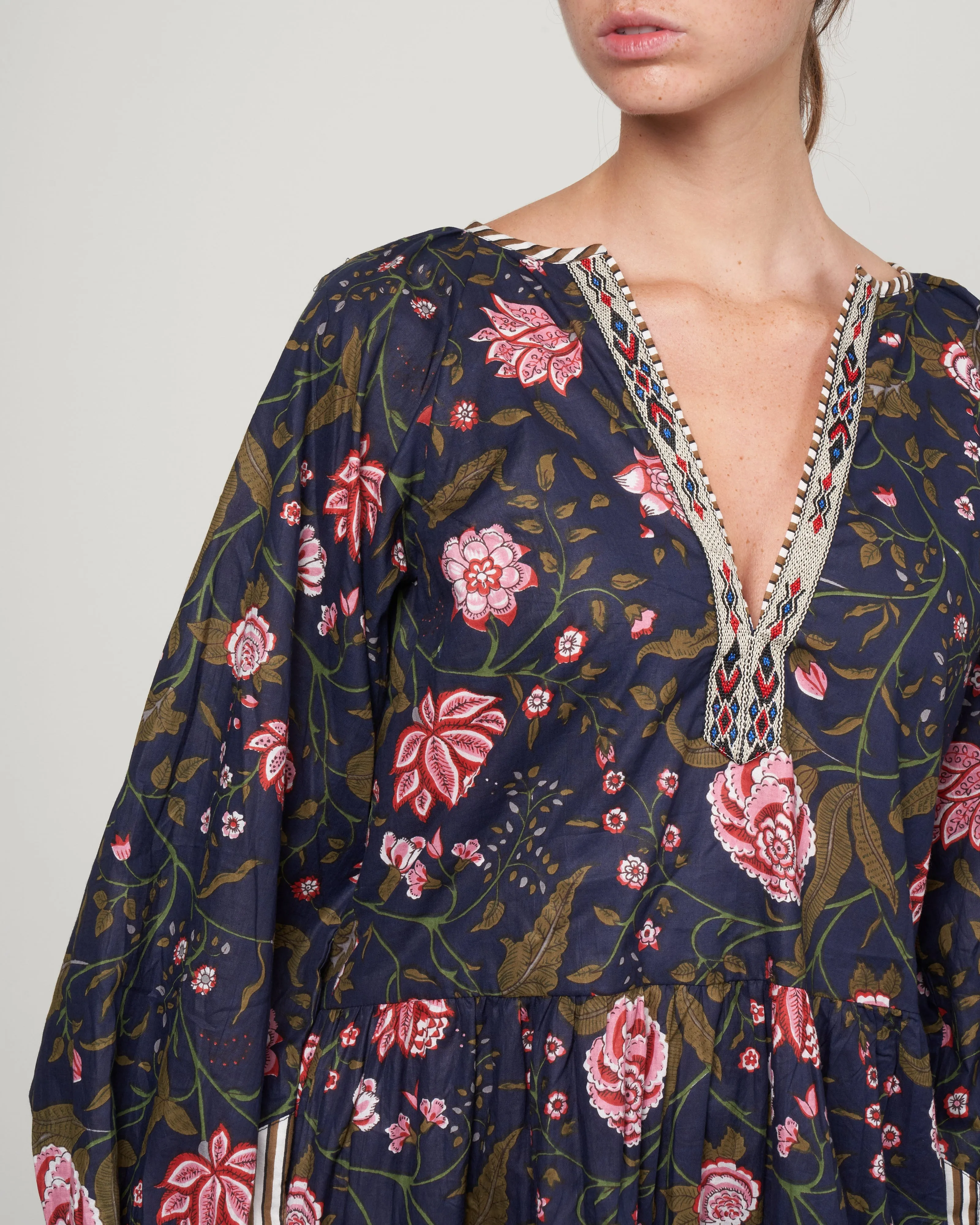 celeste navy peony dress - navy navy peony