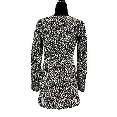 CHANEL - 94A Knit Clear Sequin Dress - Black & White - 38 US 6