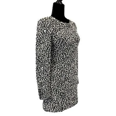 CHANEL - 94A Knit Clear Sequin Dress - Black & White - 38 US 6