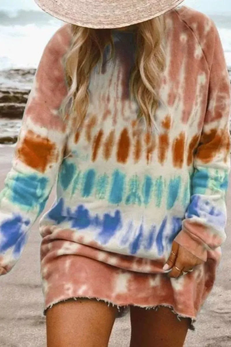 Chicindress Tie-dye Mini Dress(4 Colors)