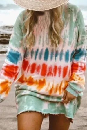 Chicindress Tie-dye Mini Dress(4 Colors)