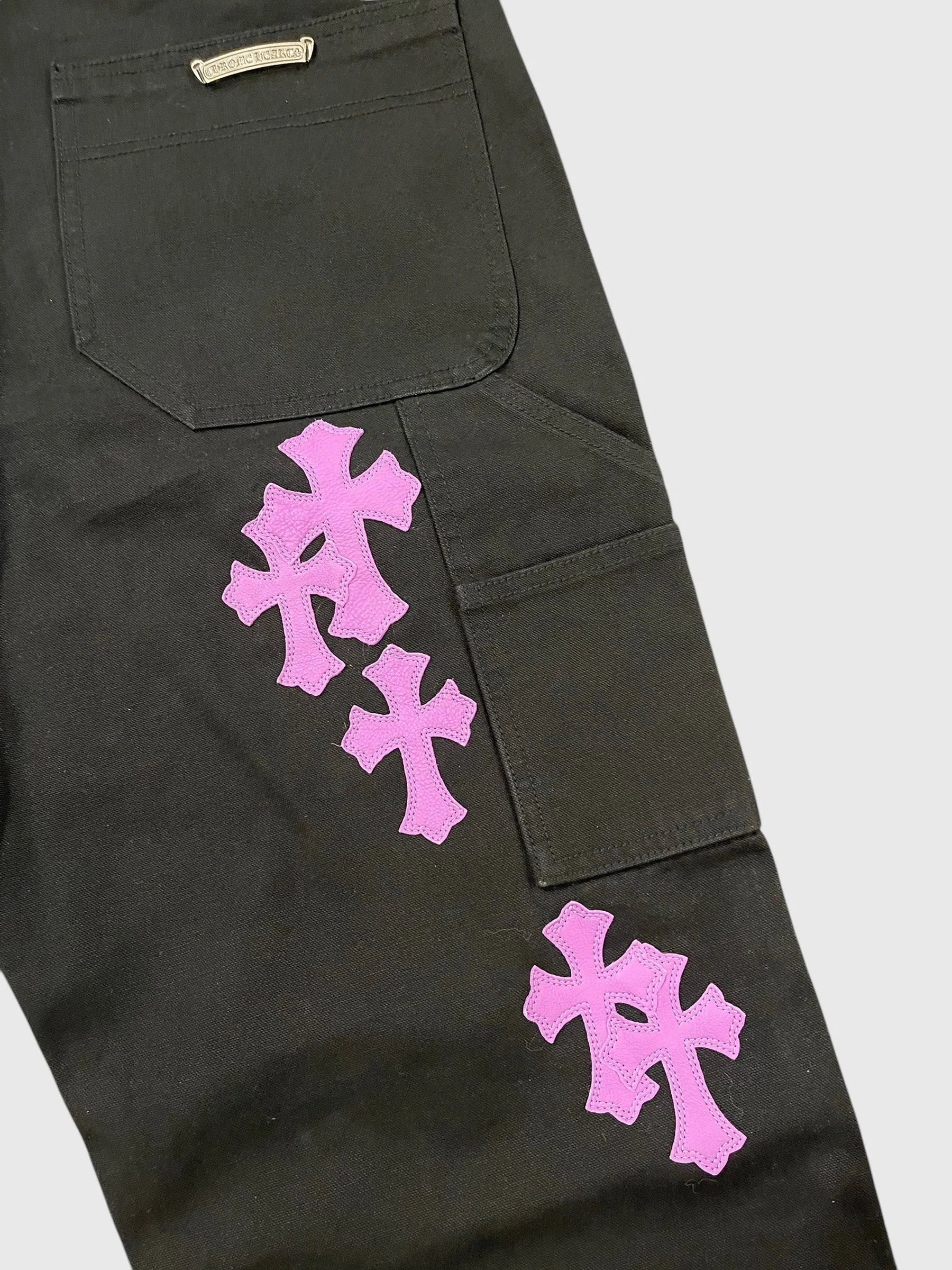 Chrome Hearts Cross Patch Carpenter Pants