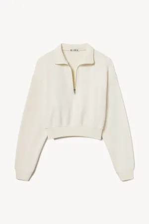 Cropped Half-Zip Sweatshirt
