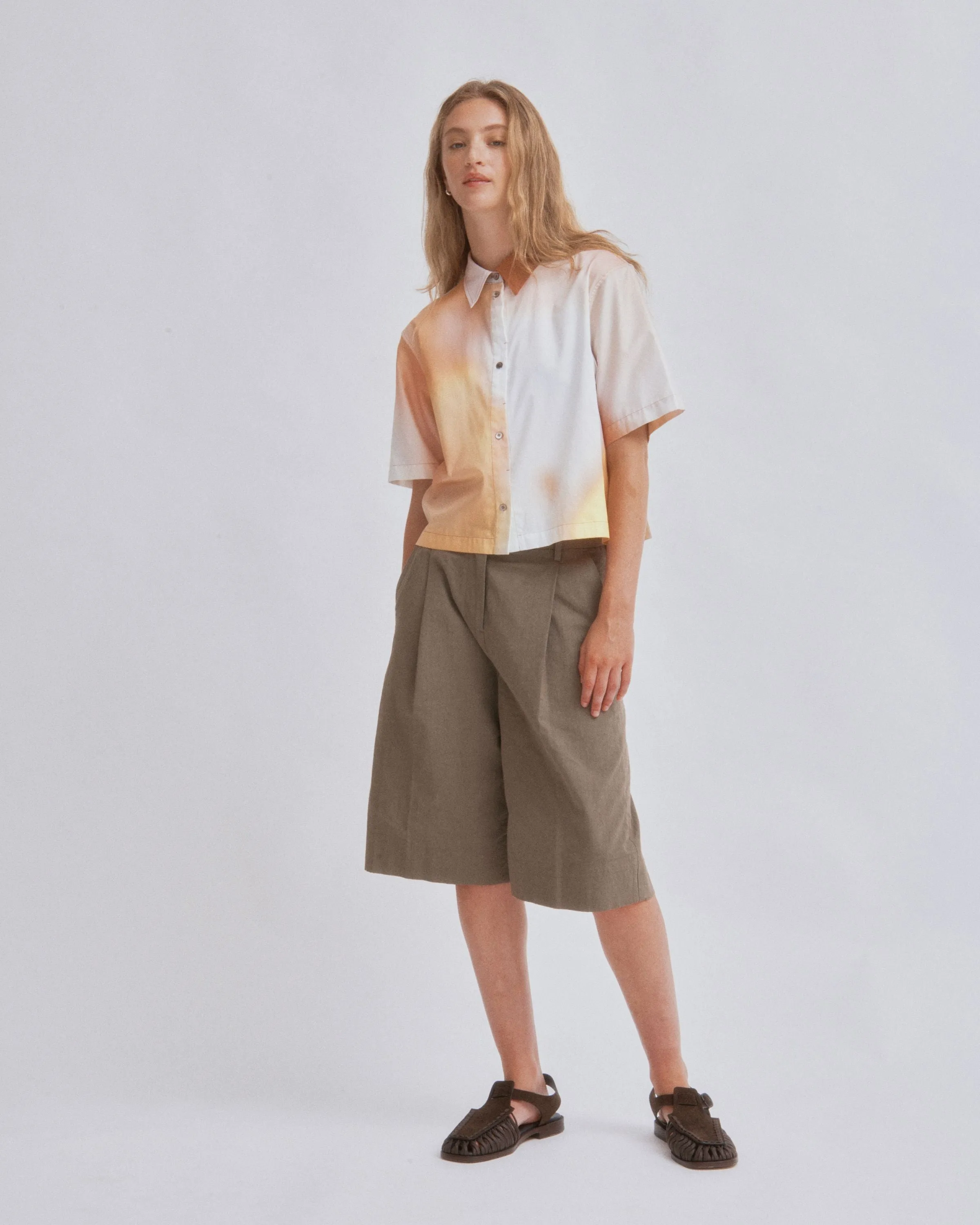 CROPPED SHIRT IN PRINT
