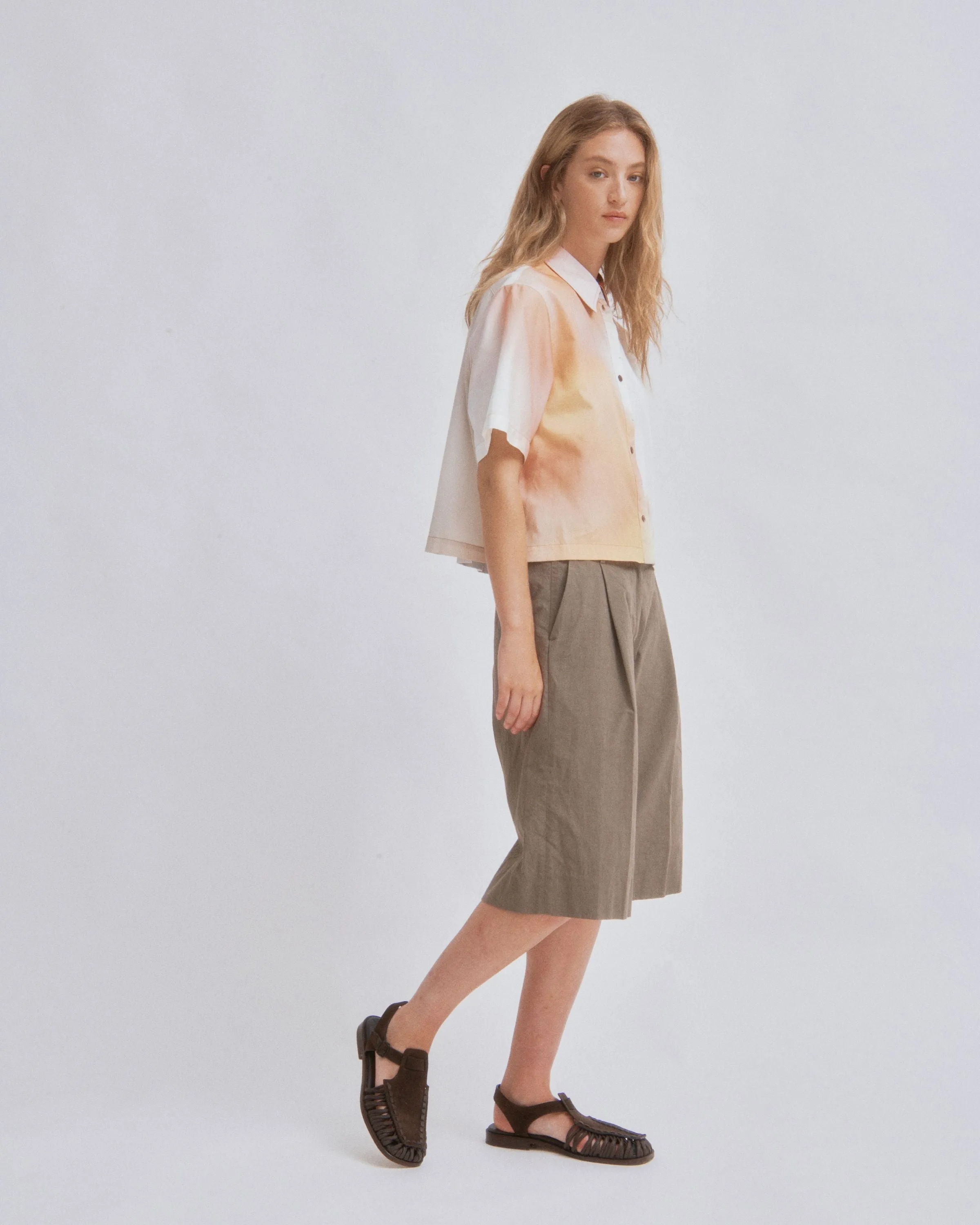 CROPPED SHIRT IN PRINT