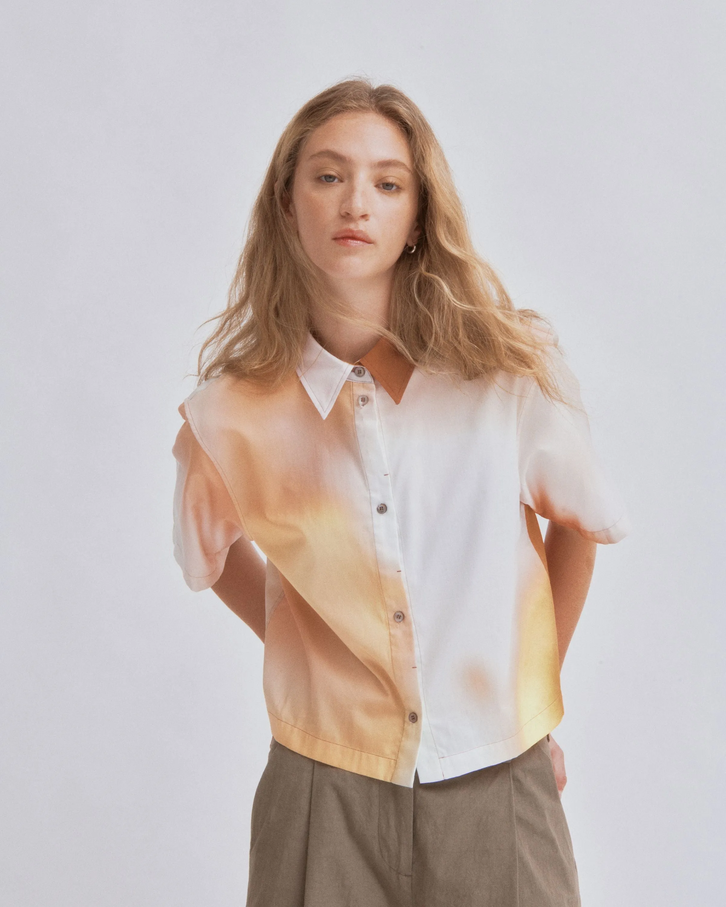 CROPPED SHIRT IN PRINT