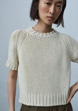 Cropped Sweater, Natural