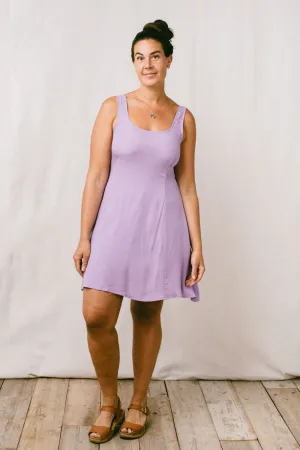 Delana Dress in Lilac Challis