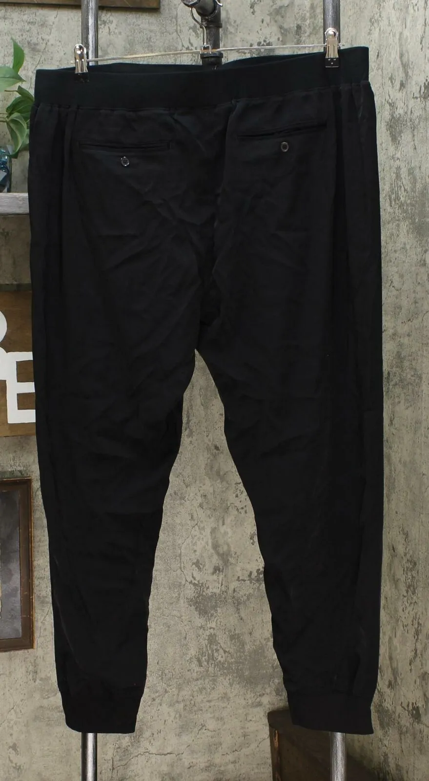 DG2 by Diane Gilman Women's Plus Size Faux Silk Pull On Jogger Pants