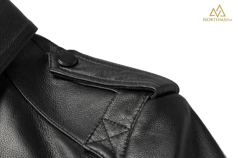 Division commander Black Leather jacket by Northman 